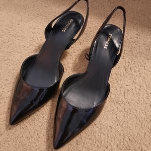 Black Express kitten heel - size 9